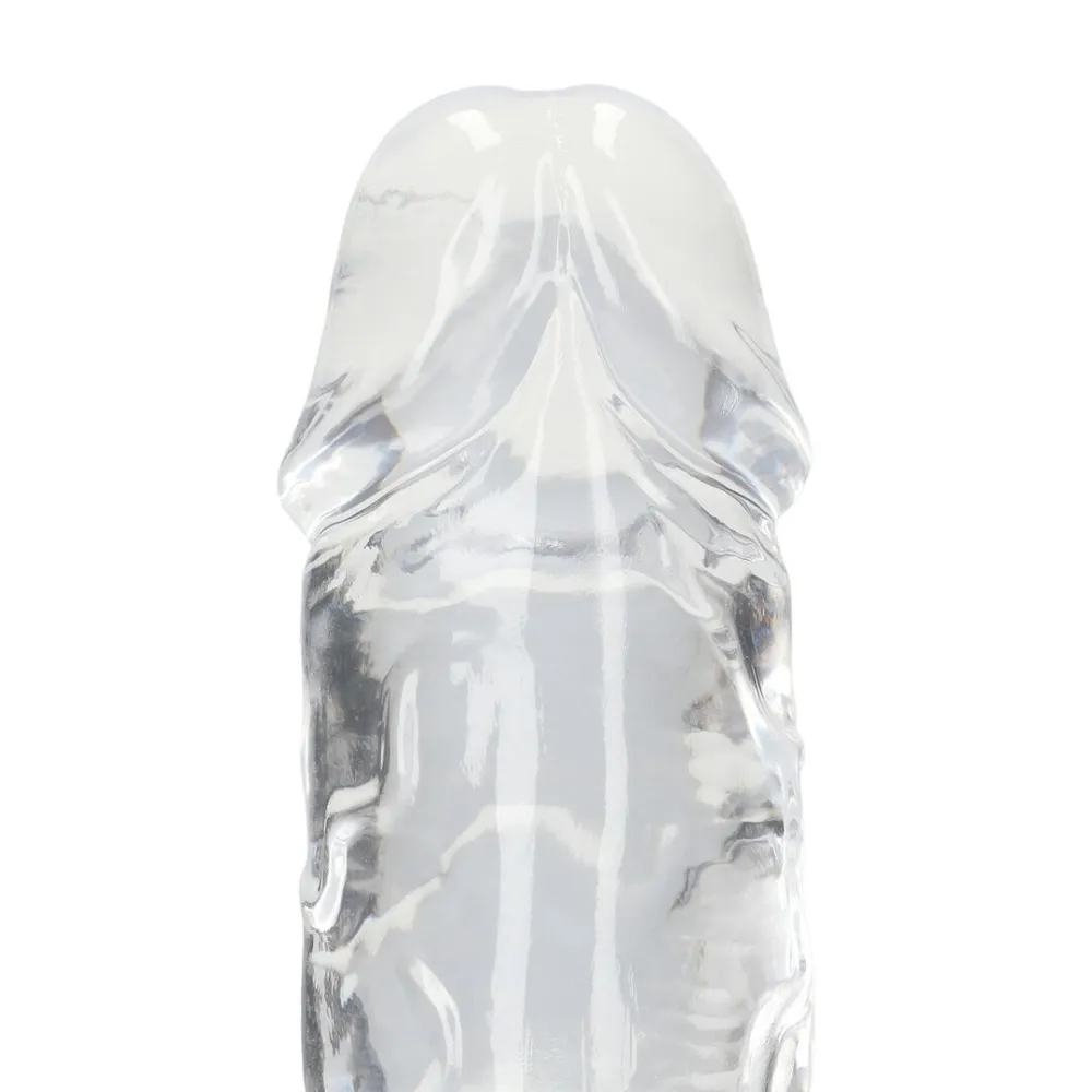 Průhledné dildo RealRock Crystal Clear s přísavkou, TPE, 12,7 cm - obrázek 7