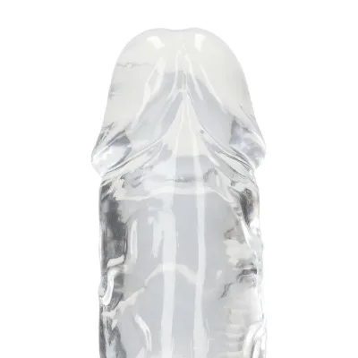 Průhledné dildo RealRock Crystal Clear s přísavkou, TPE, 12,7 cm - obrázek 7