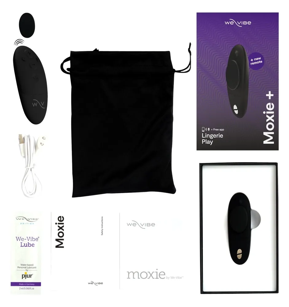 Vibrátor do kalhotek We-Vibe Moxie+ s dálkovým ovládáním a aplikací, černý - obrázek 7
