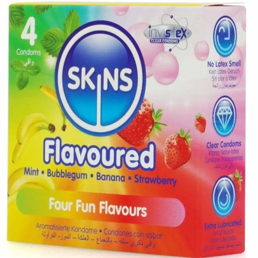 Kondomy Skins Multi Flavors, mix 4 příchutí, 4 ks - obrázek 2