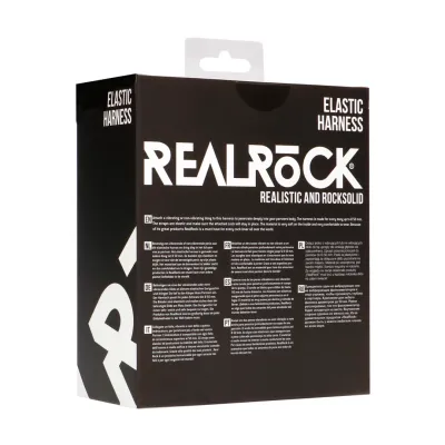 Elastický postroj na strap-on RealRock Elastic Harness, univerzální, černý - obrázek 3