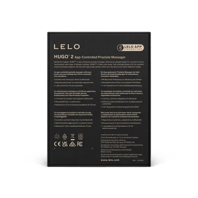 Stimulátor prostaty LELO Hugo 2 s aplikací, černý - obrázek 6