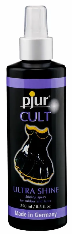 Sprej pro lesk latexu, gumy a kůže pjur Cult Ultra Shine, 250 ml