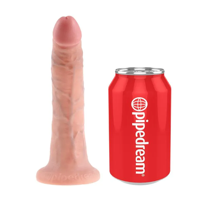 Strap-on King Cock s realistickým dildem 17,8 cm a postrojem, tělový - obrázek 4