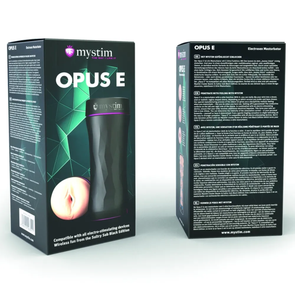Masturbátor s elektrostimulací Mystim Opus E, vaginální vstup, 21,5 cm - obrázek 4