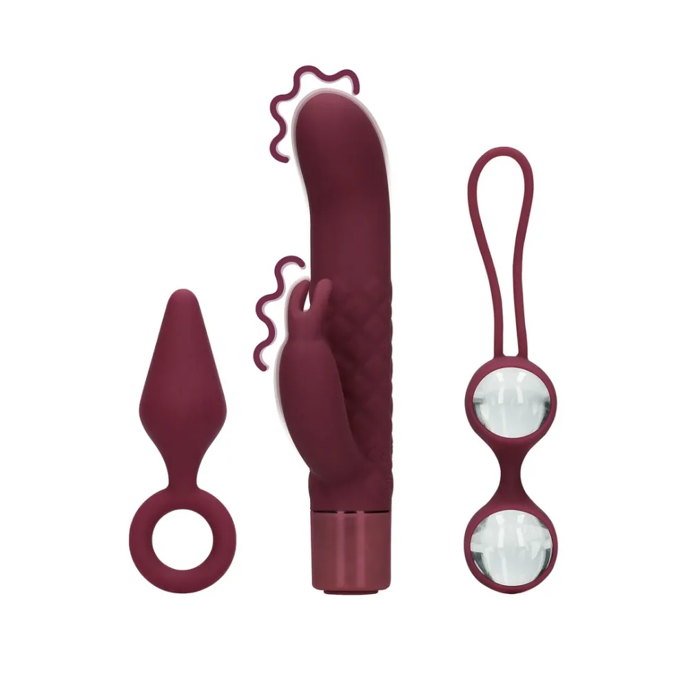 Dárková sada Satisfyer (S)explore pro ženy, 3 kusy, tmavě višňová - obrázek 7
