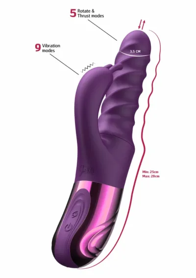 Rabbit vibrátor She.E.O Swirl, fialový - obrázek 4