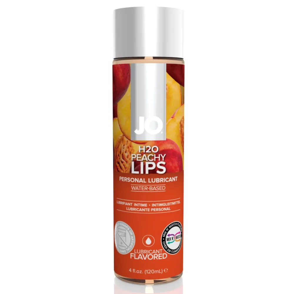 Lubrikační gel s příchutí broskve System JO H2O Peachy Lips, na vodní bázi, 120 ml