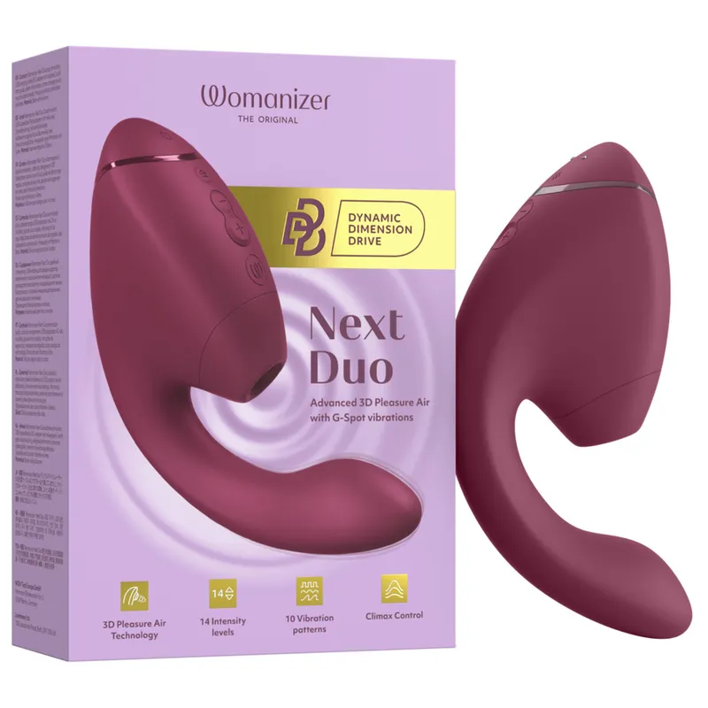 Rabbit vibrátor s tlakovým stimulátorem klitorisu Womanizer Duo Next, tmavě růžový - obrázek 18