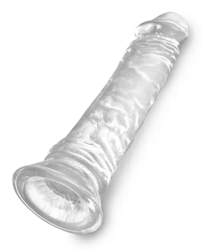Průhledné realistické dildo King Cock Clear s přísavkou, 19,7 cm - obrázek 5