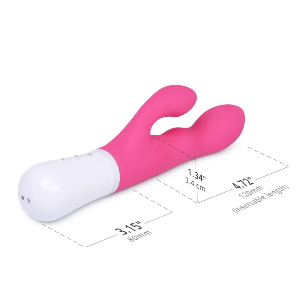 Rabbit vibrátor Lovense Nora s rotační hlavicí a ovládáním aplikací, růžový - obrázek 8
