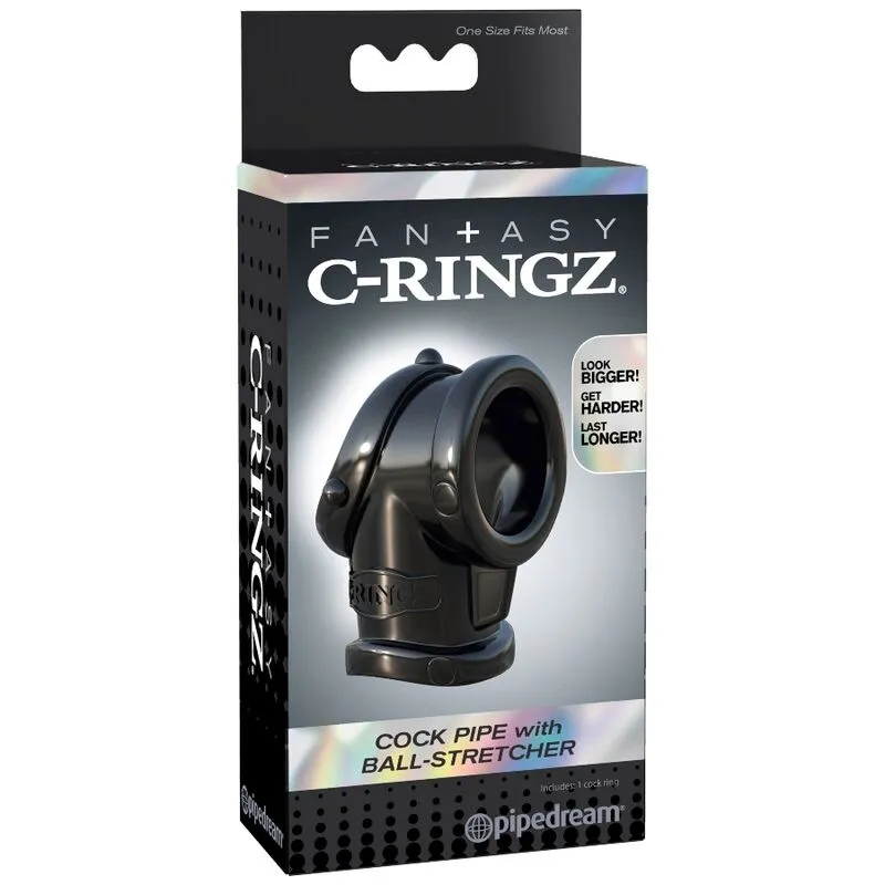 Dvojitý erekční kroužek s poutkem na varlata Fantasy C-Ringz, TPR, 8,3 cm - obrázek 3