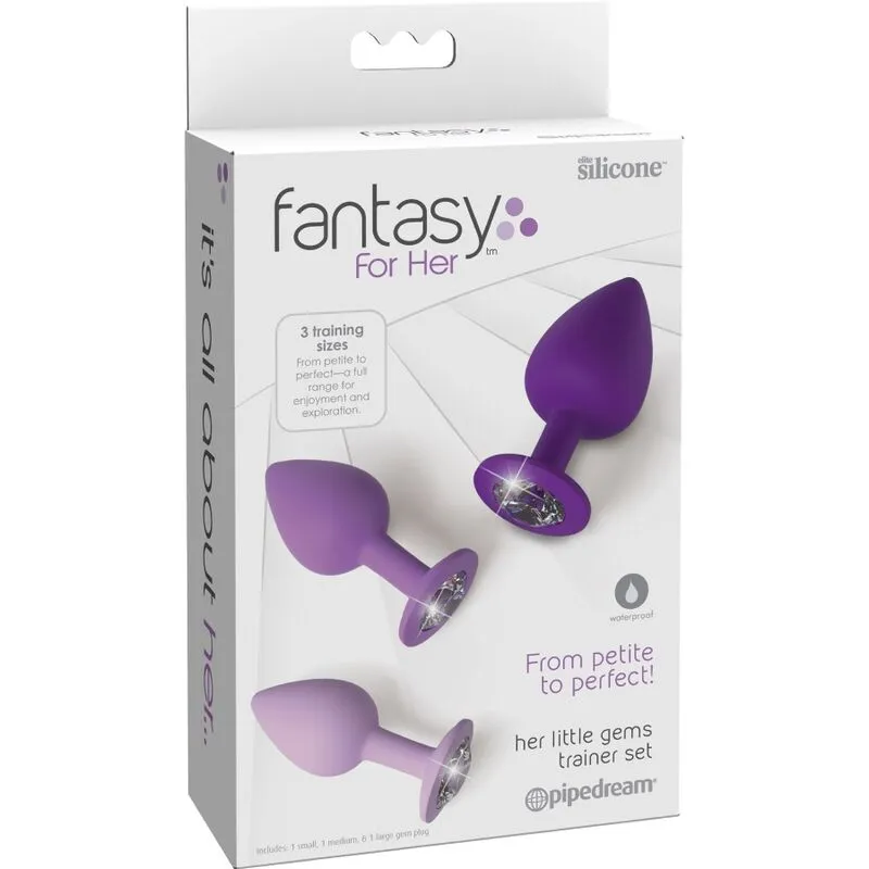Sada análních kolíků Fantasy For Her Little Gems, 3 velikosti, fialová - obrázek 4