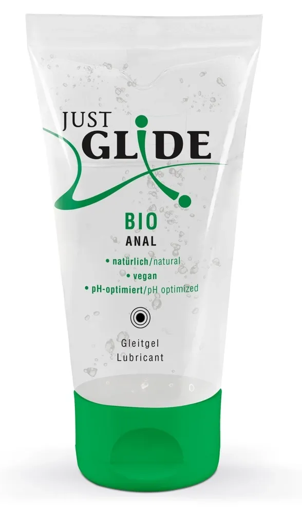 Anální lubrikační gel Just Glide Bio Anal na vodní bázi, veganský, 50 ml