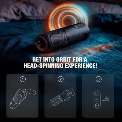 Rotační masturbátor Arcwave Orbit 360° s aplikací, černý - obrázek 8