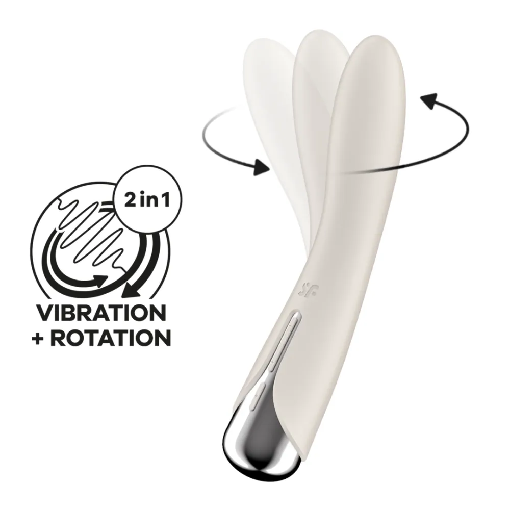 Rotační vibrátor na bod G Satisfyer Spinning Vibe 1, béžový - obrázek 6