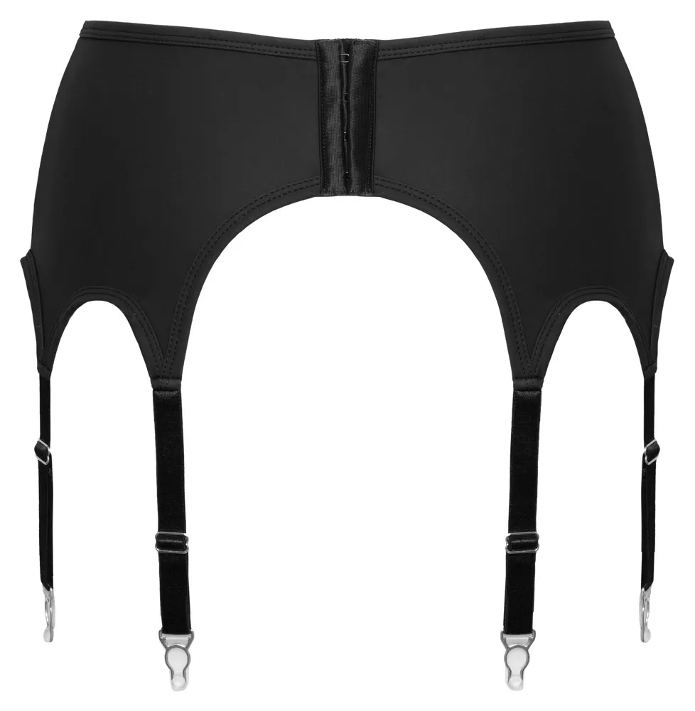 Podvazkový pás Cottelli LINGERIE, matně černý, 8 podvazků, XL - obrázek 7