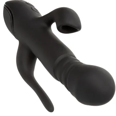 Rabbit vibrátor CalExotics Triple Euphoria s přirážením a sáním, černý - obrázek 6