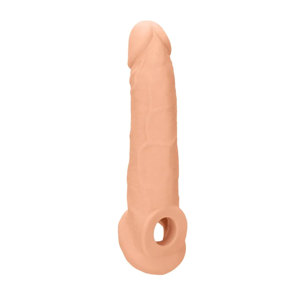 Prodlužovací návlek na penis Mister B, 23 cm, tělová barva, Skin TPE