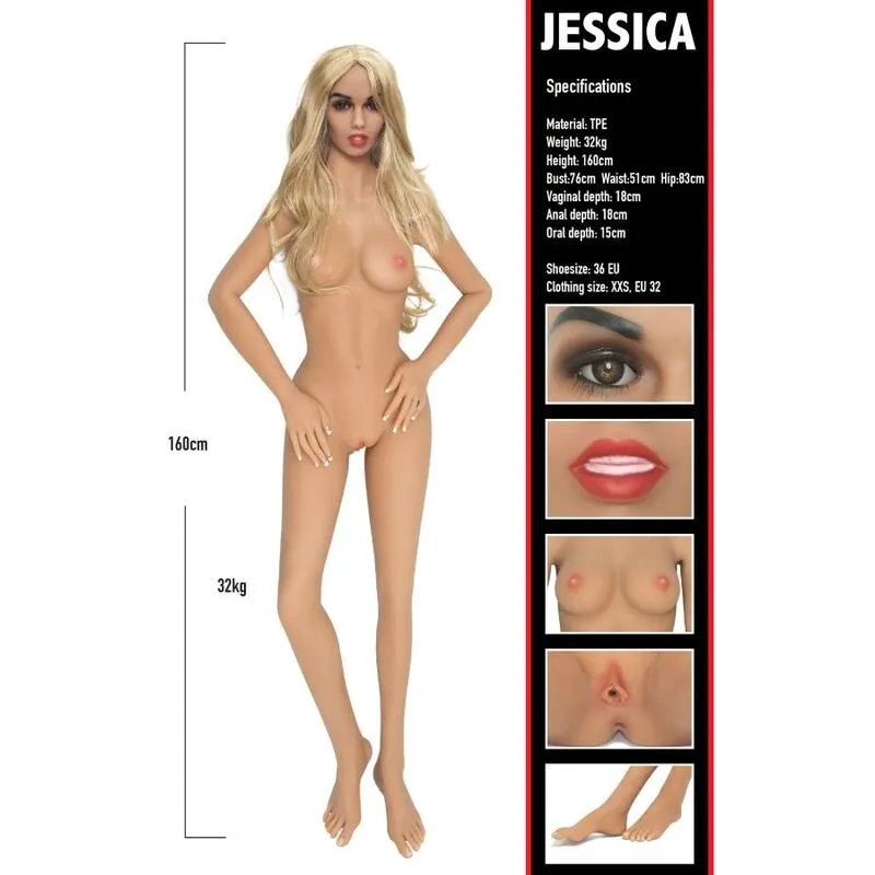 Realistická TPE panna Hidden Desire Banger Babe Jessica, 160 cm, XXS - obrázek 12