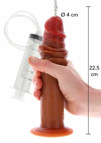 Stříkající dildo s předkožkou Get Real Foreskin Squirting Dong, silikonové, 22,5 cm - obrázek 3