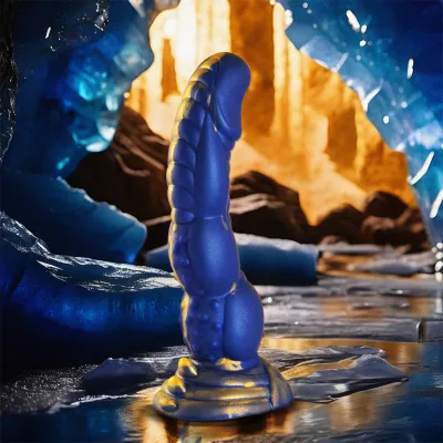 Silikonové dildo EPIC Poseidon Sea Embrace, 22 cm, modré - obrázek 3