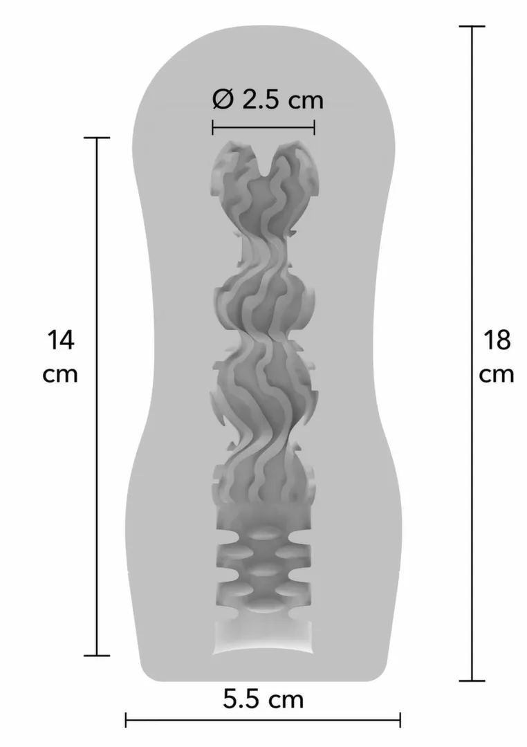 Masturbátor TOYJOY HERO Clear Wave s nastavitelným podtlakem, průhledný - obrázek 3