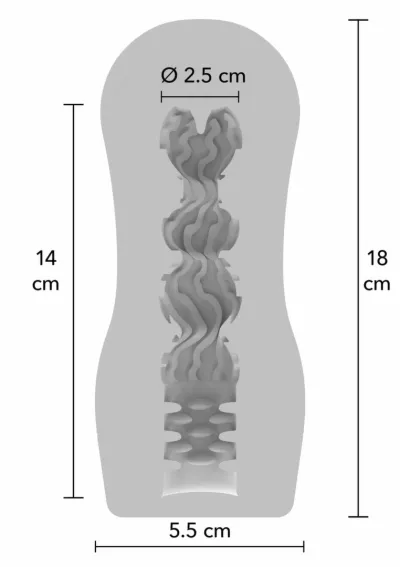 Masturbátor TOYJOY HERO Clear Wave s nastavitelným podtlakem, průhledný - obrázek 3