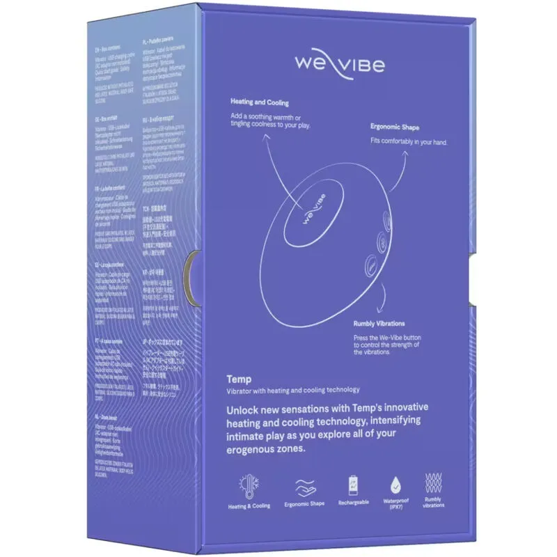 Hřejivý a chladivý vibrátor We-Vibe Temp, levandulově modrý - obrázek 17