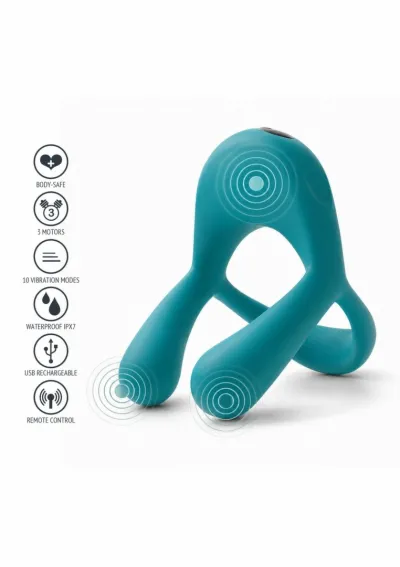 Vibrační erekční kroužek pro páry Xocoon Bond s dálkovým ovládáním, 3 motory - obrázek 6