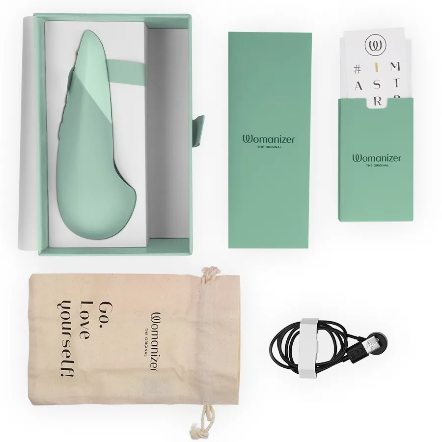 Tichý přikládací vibrátor Womanizer Vibe, šalvějově zelený - obrázek 5