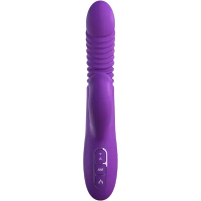 Přirážecí vibrátor Fantasy For Her Ultimate Thrusting Clit Stimulate-Her s ohřevem, fialový - obrázek 3