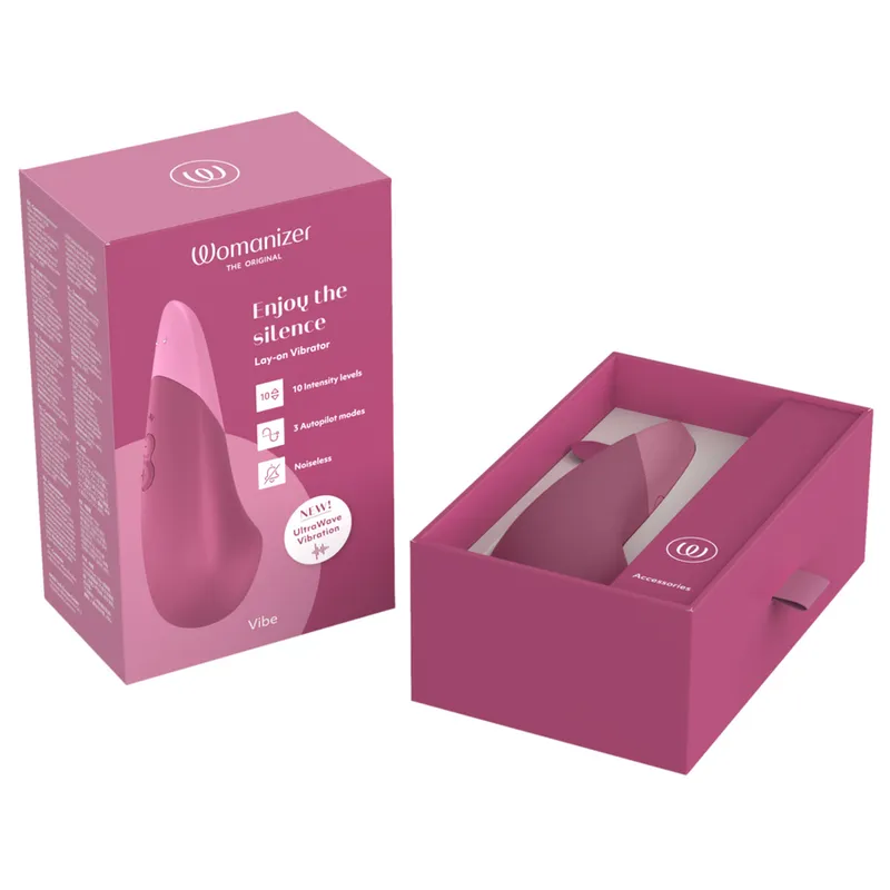 Tichý přikládací vibrátor Womanizer Vibe, starorůžový - obrázek 10