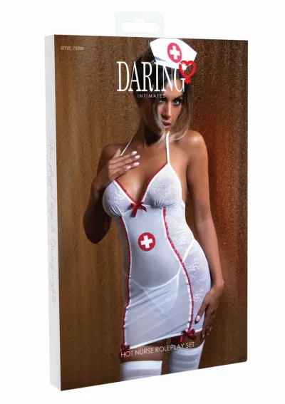Kostým zdravotní sestřičky Svenjoyment Hot Nurse, krajka a síťovina, S/M - obrázek 2