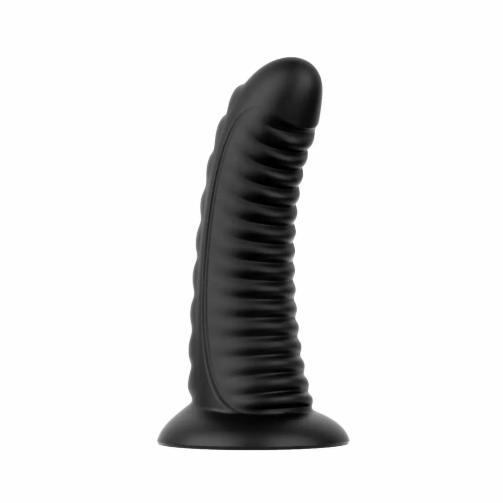 Anální kolík BUTTR Double Ribbed s přísavkou, vroubkovaný, černý, 26 cm - obrázek 6
