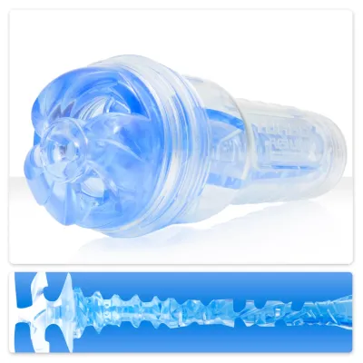 Orální masturbátor Fleshlight Turbo Thrust s trojitým vstupem, průhledný