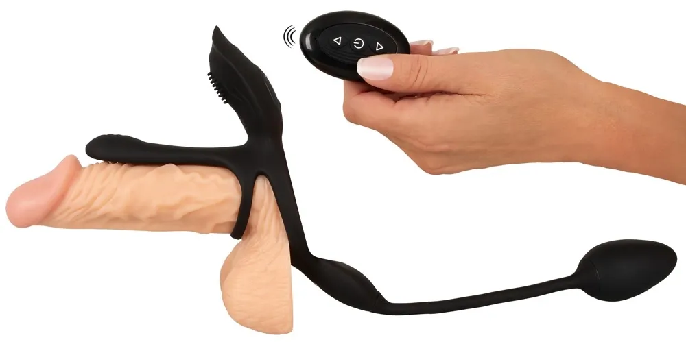 Vibrační systém pro páry Couples Choice RC Multi Function 5 v 1, černý - obrázek 6