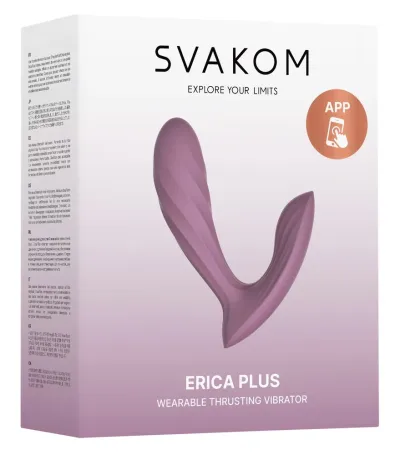 Chytrý vibrátor SVAKOM Erica Plus s přirážením a ovládáním aplikací, růžový
