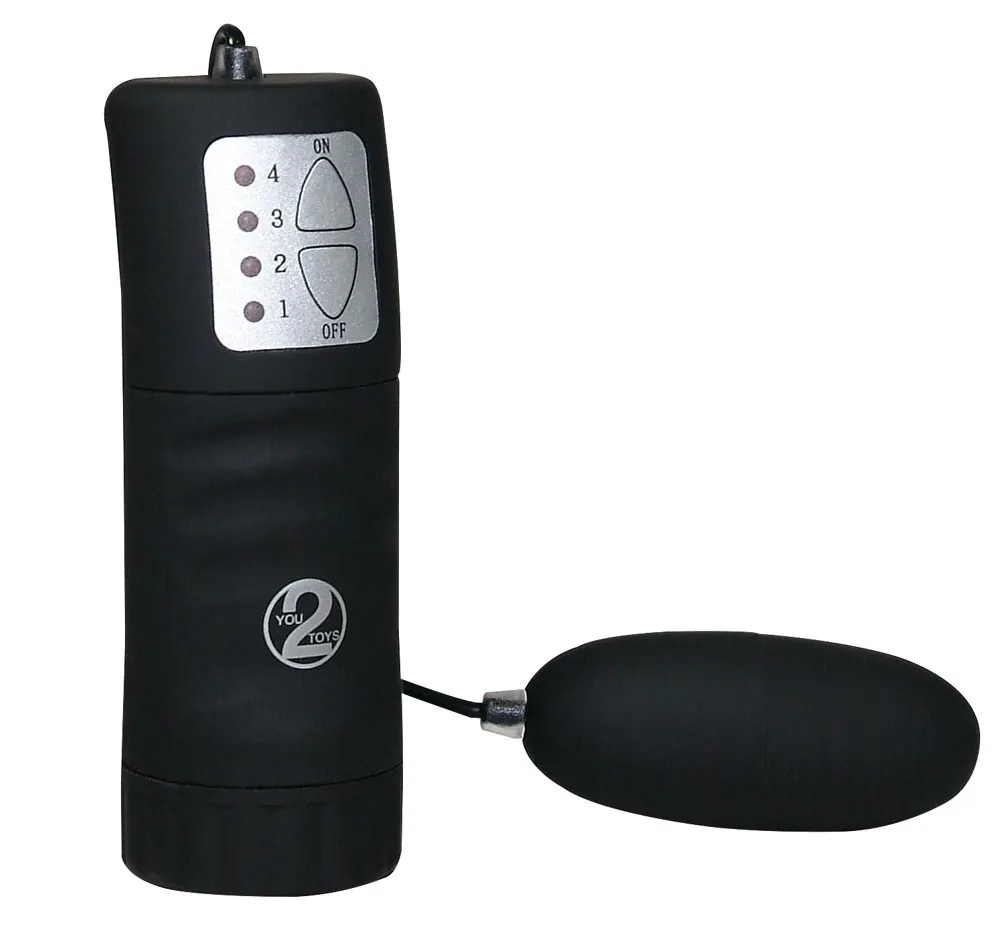 You2Toys Velvet Black Bullet vibrační vajíčko s kabelovým ovladačem 6 cm - obrázek 2