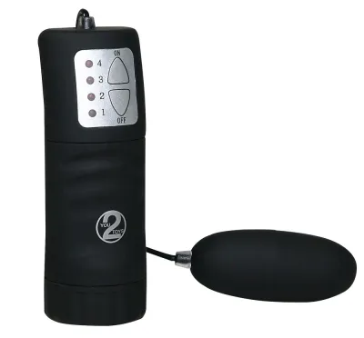 You2Toys Velvet Black Bullet vibrační vajíčko s kabelovým ovladačem 6 cm - obrázek 2