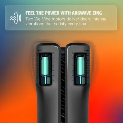 Vibrační masturbátor Arcwave Zing se dvěma motorky, černý - obrázek 4