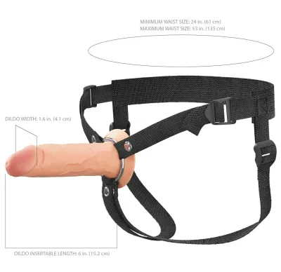 Dutý strap-on Fantasy X-tensions Elite FXTE6 s postrojem, tělový, 16,5 cm - obrázek 7