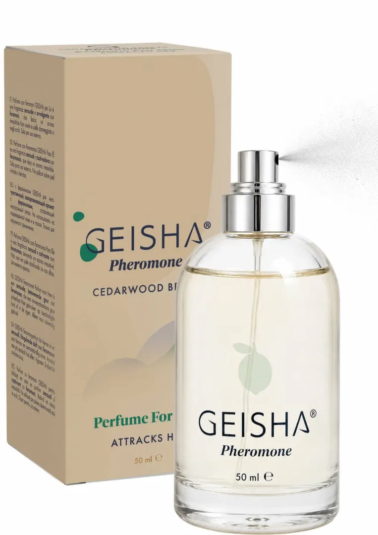 Parfém s feromony pro muže GEISHA Cedarwood Breeze, 50 ml