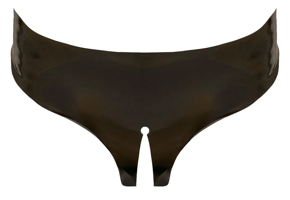 Latexové kalhotky LateX s otevřeným rozkrokem, černé, S-L - obrázek 6