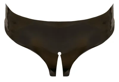 Latexové kalhotky LateX s otevřeným rozkrokem, černé, S-L - obrázek 6