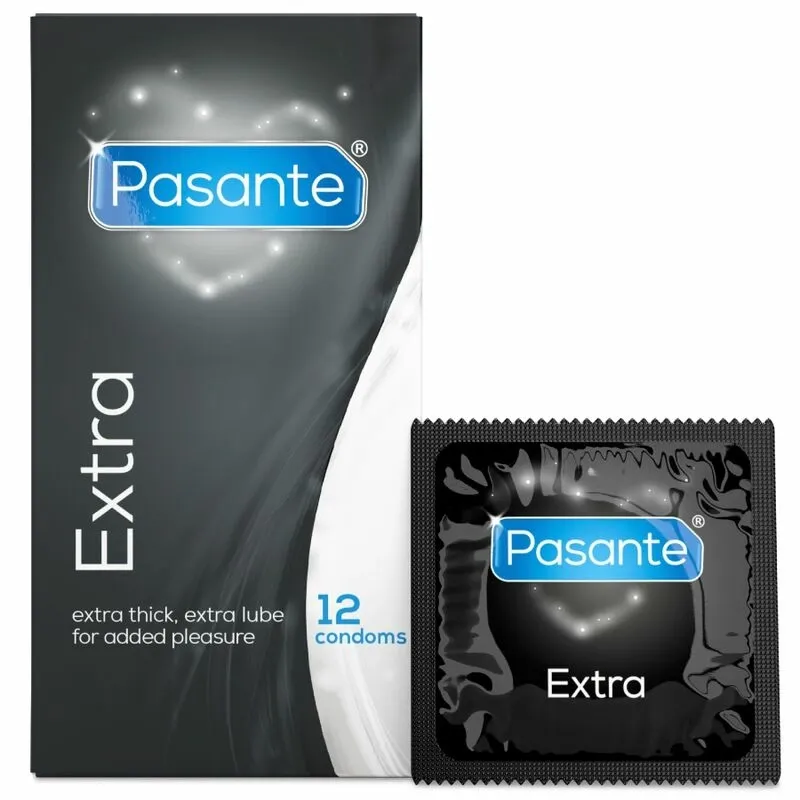 Extra silné kondomy Pasante Extra s lubrikací navíc, 12 ks - obrázek 5
