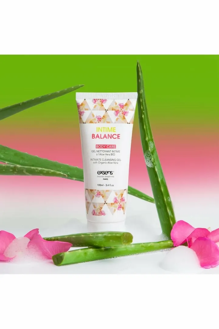 Intimní mycí gel EXSENS Intime Balance s bio aloe vera, 100 ml - obrázek 2