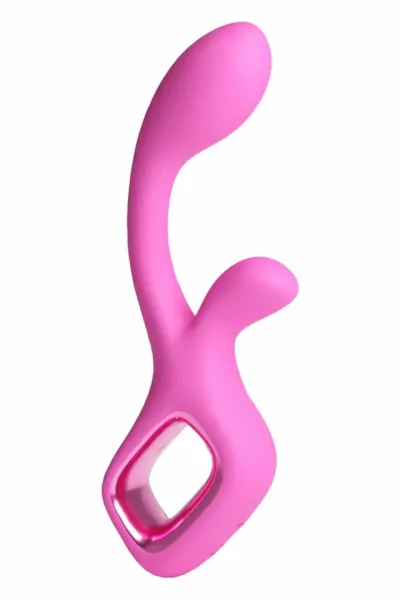 Rabbit vibrátor Pretty in Pink Velvet s dvojí stimulací, nabíjecí, růžový - obrázek 2