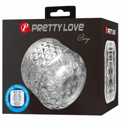 Oboustranný masturbátor Pretty Love Cary, průhledný - obrázek 10