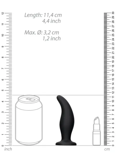 Silikonový anální kolík Shots Curve s přísavkou, černý - obrázek 7